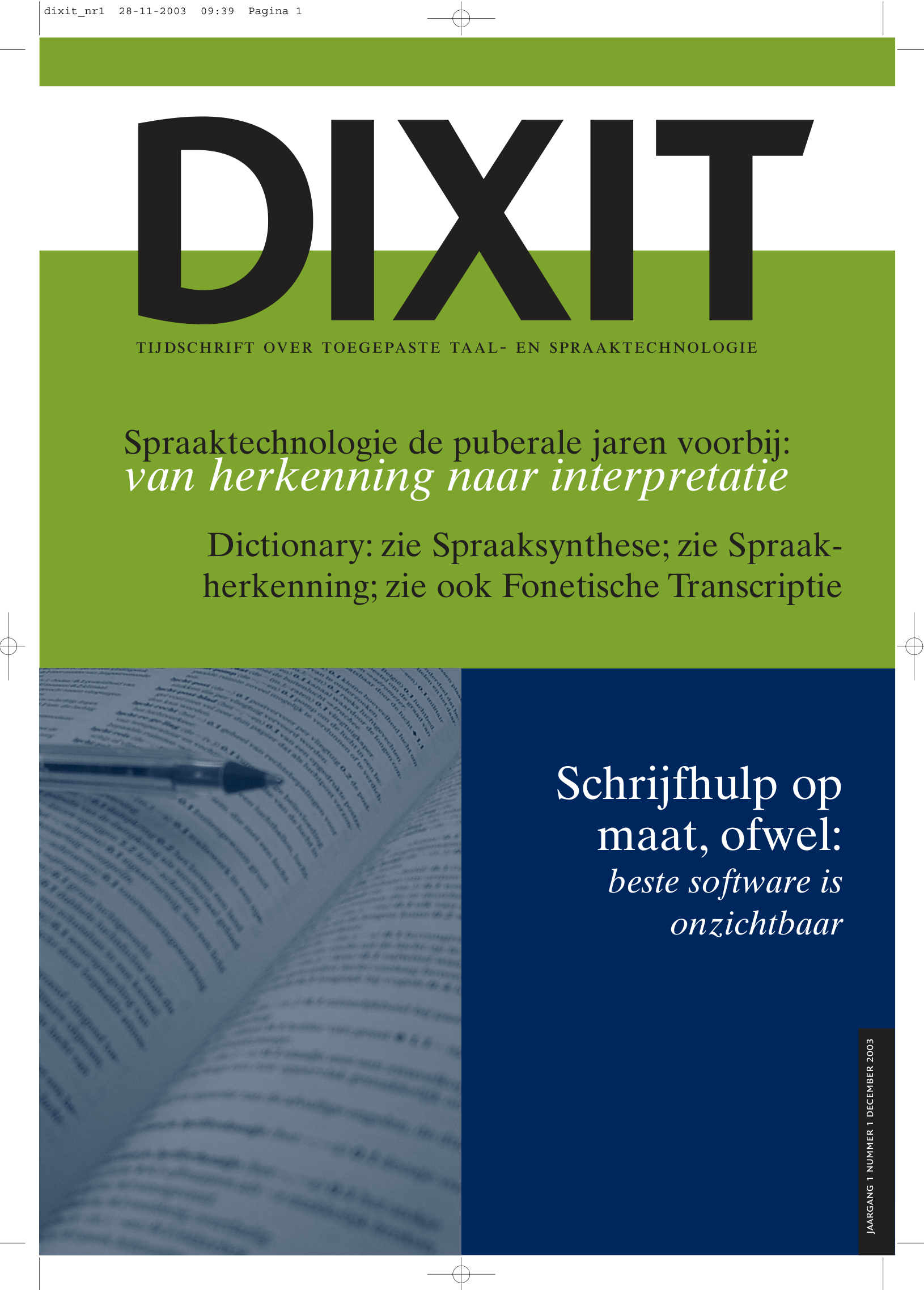 Omslag DIXIT 2003 — DIXIT 2003